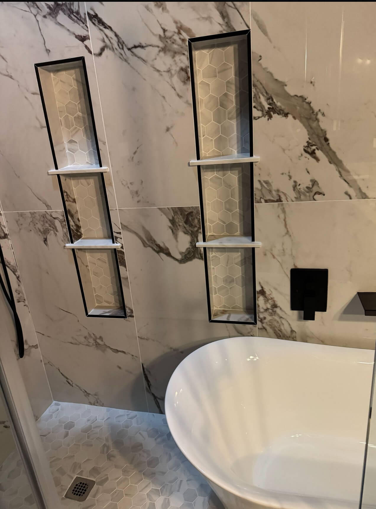 Completed master bathroom remodel