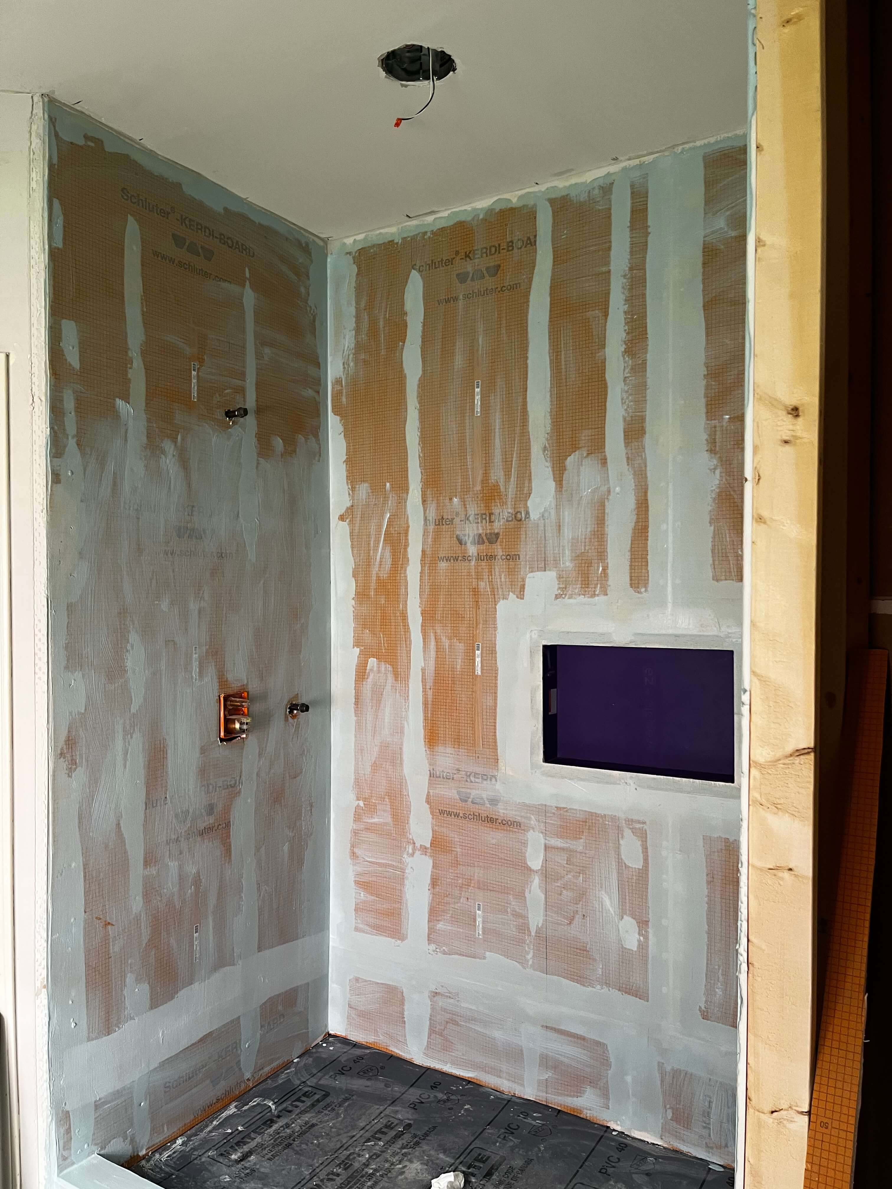 Complete bathroom remodel process