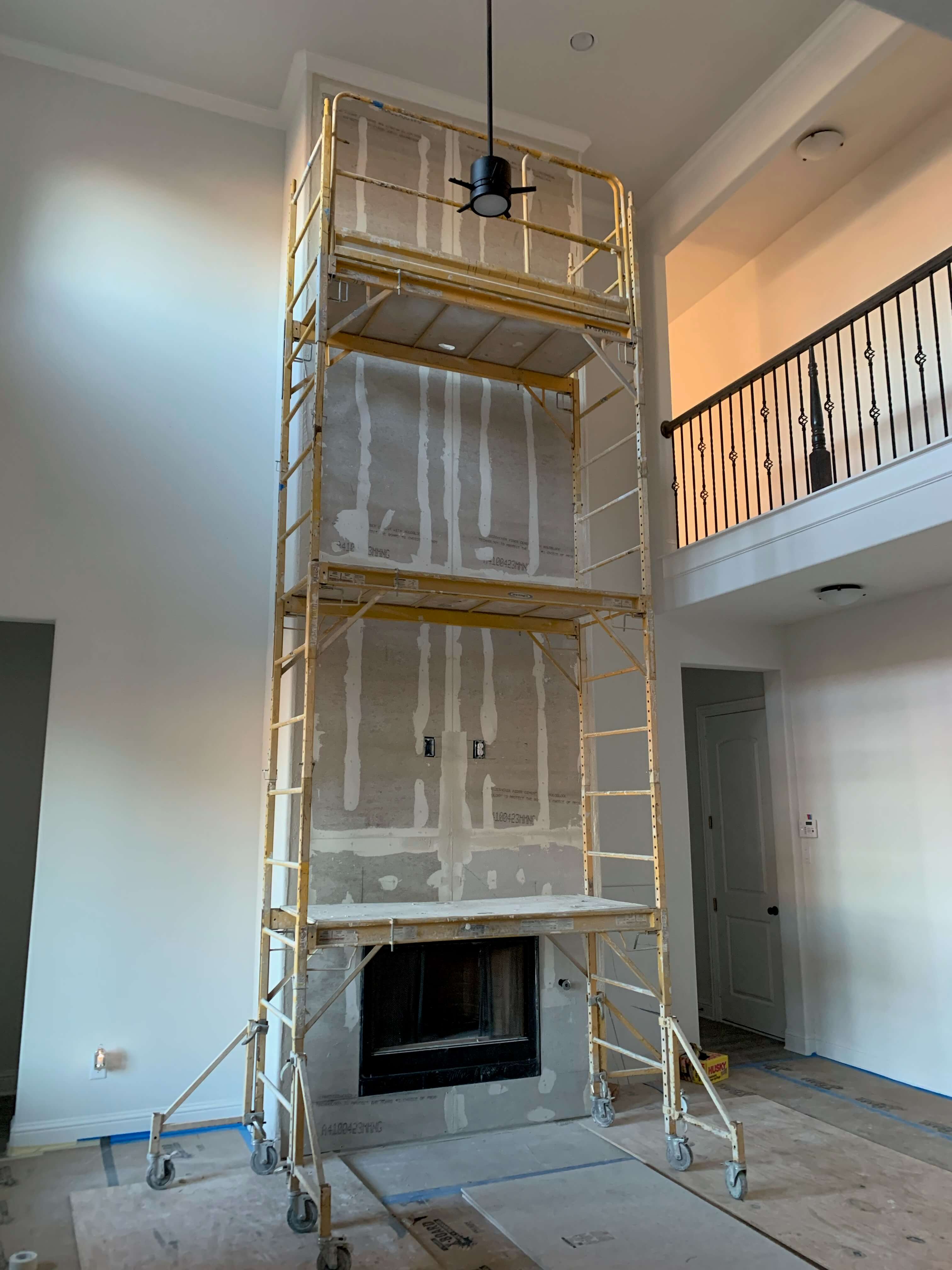 Fireplace remodeling project Dallas